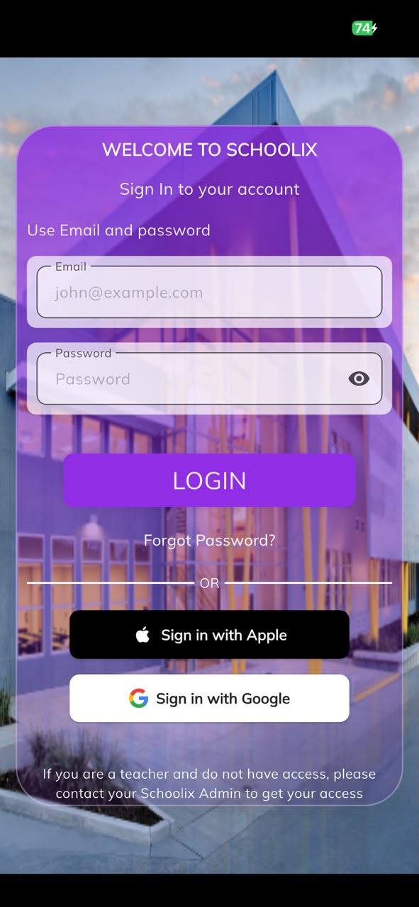 Teacher app — iOS screenshot
